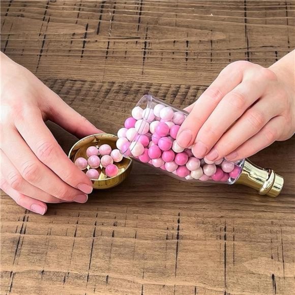 Gold Metallic Mini Champagne Bottle Container (Set of 12) DIY Favor, Medium - Picture 3 of 6